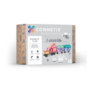Connetix  Connetix Tiles - Magnetická Stavebnica Pastelové Vozidlá 50 ks