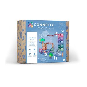 Connetix  Connetix Tiles - Magnetická Stavebnica Pastelová Guličková Dráha 80 ks