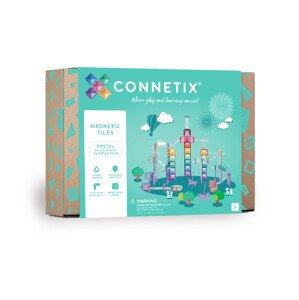 Connetix  Connetix Tiles - Magnetická Stavebnica Pastelová Guličková Dráha 106 ks
