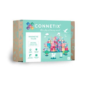 Connetix  Connetix Tiles - Magnetická Stavebnica Pastelová XL 120 ks