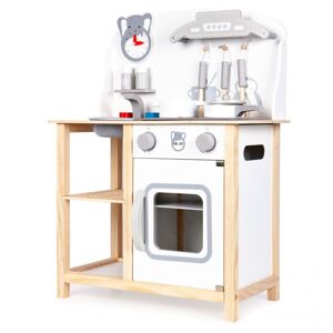 Ecotoys  Ecotoys Detská drevená kuchynka so zvukmi biela