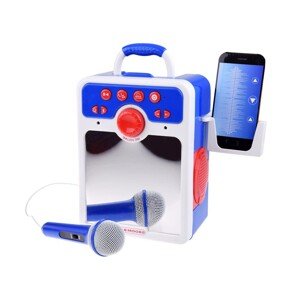 mamido  Hudobný modrý Boombox pre deti s mikrofónom