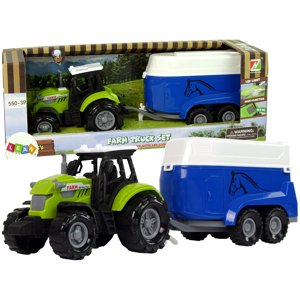 mamido  Traktor s Prívesom pre Kone s Zvukom Zelená Farma