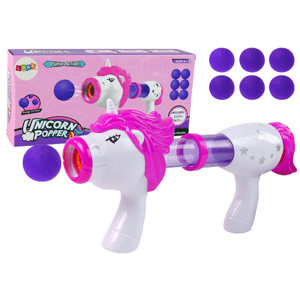 mamido  Soft BB Launcher Pištoľ Unicorn Pink