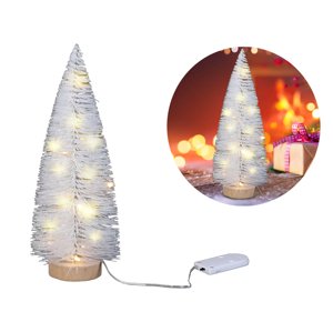 mamido  Vianočný strom dekoratívne biele vianočné osvetlenie vianočné dekorácie
