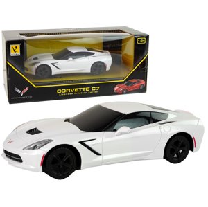 mamido  Športové Elektrické Autíčko Corvette C7 1:24 Biele