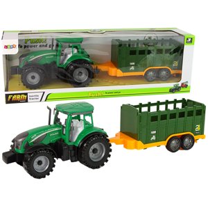 mamido  Zelený Poľnohospodársky Traktor s Prívesom na Trenie