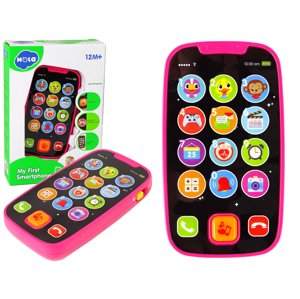mamido  Interaktívny dotykový telefón Smartfón na batérie pre batoľatá s pinkovým zvukom