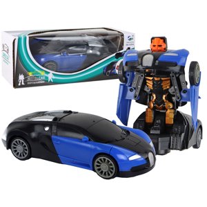 mamido  Auto-Robot 2v1 Bugatti Modré so Svetelnými Efektmi