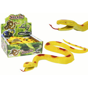 mamido  Umelý gumový had žltý s červenými škvrnami štrukturálne