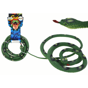 mamido  Umelý gumový had koralový zelený PVC