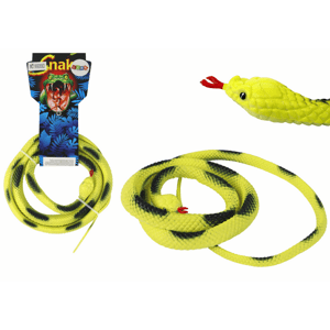 mamido  Umelý gumový had koralový žltý s PVC záplatami