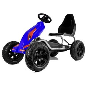 mamido  Detská šliapací motokára s nafukovacími kolesami Monster modrá