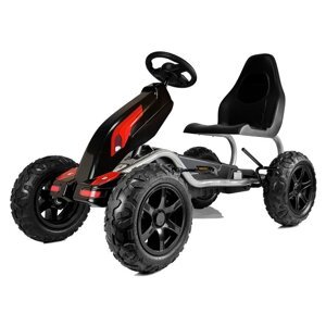 mamido  Detská šliapací motokára s nafukovacími kolesami Monster čierna