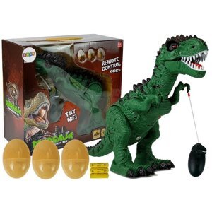 mamido  Dinosaurus na diaľkové ovládanie R/C zelený so zvukom znáša vajcia projektor