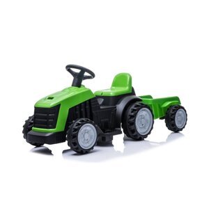 mamido  Detský elektrický traktor s prívesom zelený