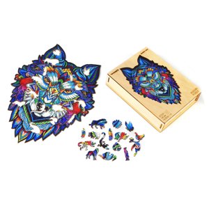 WOODBESTS  WOODBESTS Drevené puzzle vlk 313 dielov