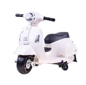 mamido  Detská elektrická motorka Vespa biela