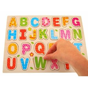 mamido  Drevené puzzle abeceda