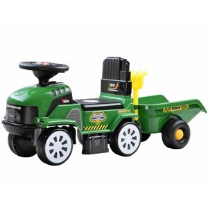 mamido  Detské odrážadlo traktor Truck s prívesom zelené