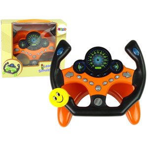 mamido  Interaktívny športový volant oranžový pre deti svetelné zvuky