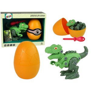 mamido  Set Dinosaurus Tyrannosaurus Rex s vajcom DIY skrutkovač zelená