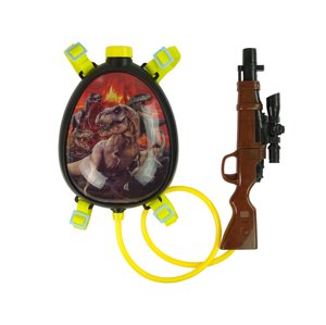 mamido  Detská vodná pištoľ Dino so zásobníkom v batohu červená