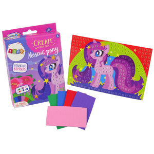 mamido  DIY Kit Farebné mozaikové papierové Pony