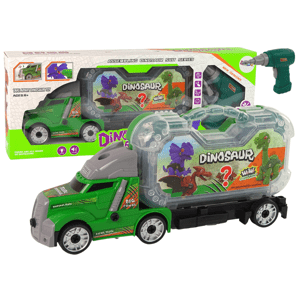 mamido  Set Dinosaur Spinning Truck DIY skrutkovač