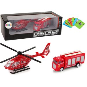 mamido  Set Autek Fire Brigade Tension Helicopter Red