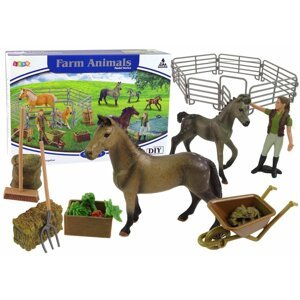 mamido  Sada figúrok farmy na zostavenie usadlosti bronzových koní