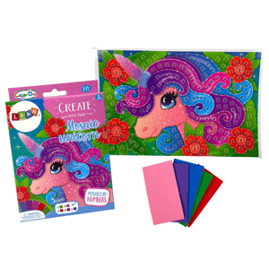 mamido  DIY Kit Farebný mozaikový papier Unicorn