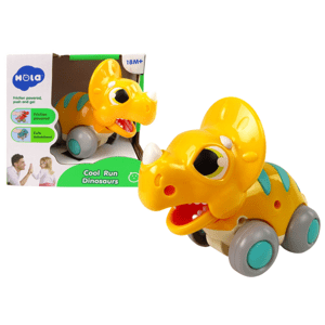 mamido  Dinosaurus na kolieskach Žltá Triceratops figúrka