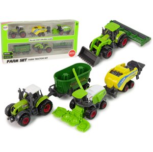 mamido  Set 6 poľnohospodárskych vozidiel traktor kombinovať kovové prvky