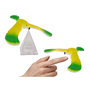 mamido  Antigravitačné vyvažovanie vták zelená hračka