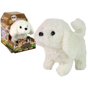 mamido  Interaktívny maskot biely pes chodí chvost zvuky