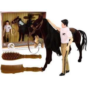 mamido  Figúrka jazdca s hnedým koňom