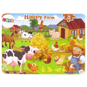 mamido  Edukačné puzzle Farma skladačka 16 dielov