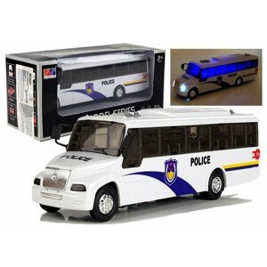 mamido  Model autobusu Policajný autobus svietiaci bielo
