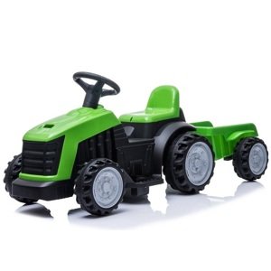 mamido  Detský elektrický traktor s vlečkou zelený