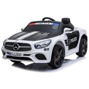 mamido  Detské elektrické autíčko Mercedes SL500 polícia biele