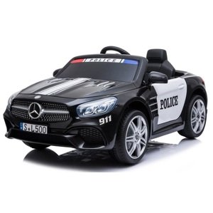 mamido  Detské elektrické autíčko Mercedes SL500 polície čierne
