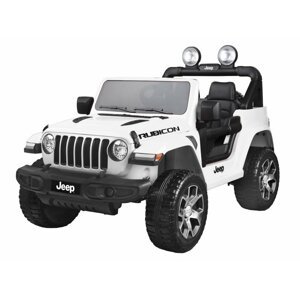 mamido  Detské elektrické autíčko Jeep Wrangler bielej