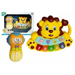 mamido  Detské interaktívne Pianko s telefónom levíček