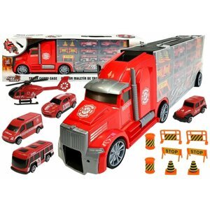 mamido  Veľký kamión s autíčkami červený
