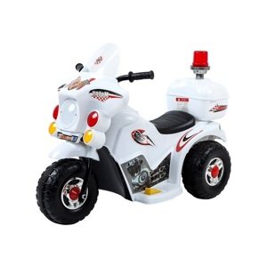 mamido  Detská elektrická motorka Polícia biela