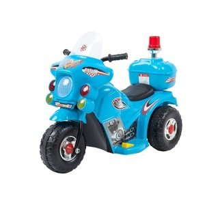 mamido  Detská elektrická motorka Polícia modrá
