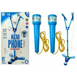mamido  Detský mikrofón s karaoke modrý