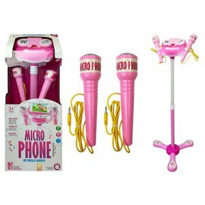 mamido  Detský mikrofón s karaoke ružový