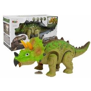 mamido  Dinosaurus Triceratops na batérie zelený